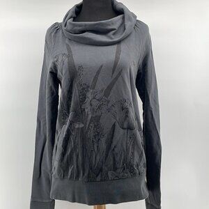 Gsus y2k pleated floral sweatshirt floral sz sm